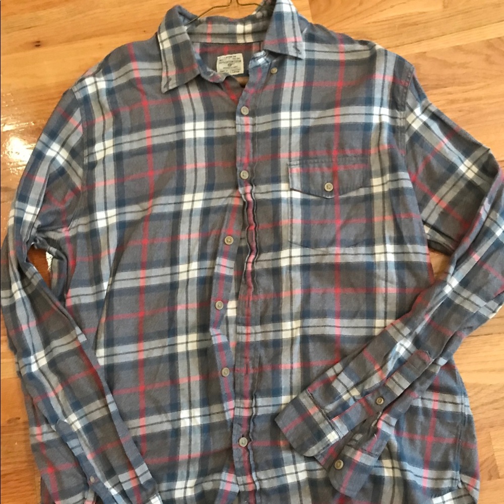 J crew large flannel button down shirt
